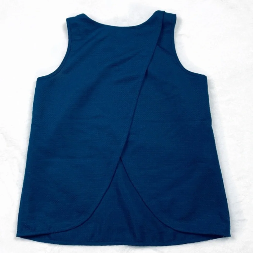 J. Crew Blue Open Back Tank Top Blouse